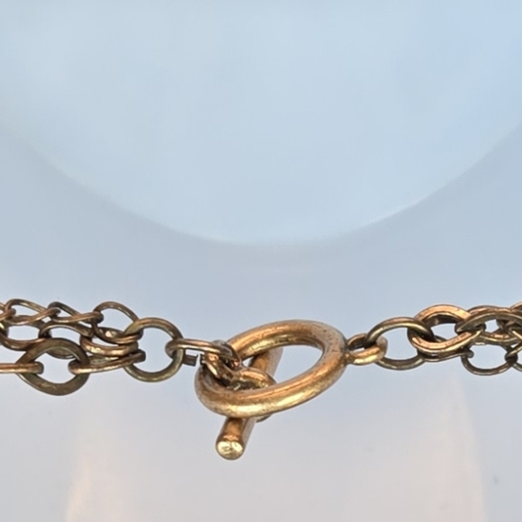 Retro Womens Antique Gold Look, Wood, Goldstone , Aventurine Bead 3 Strands - Picture 7 of 9